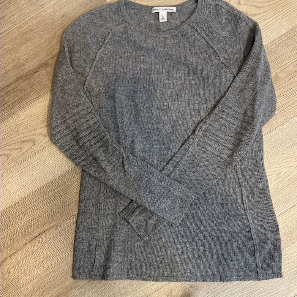 Autumn Cashmere Gray Crew Neck Sweater